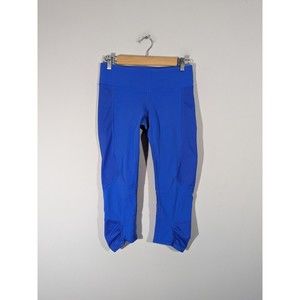 Alo Yoga Womens Violet Low Rise Capri Leggings Sz M‎ Gym Athletic Workout